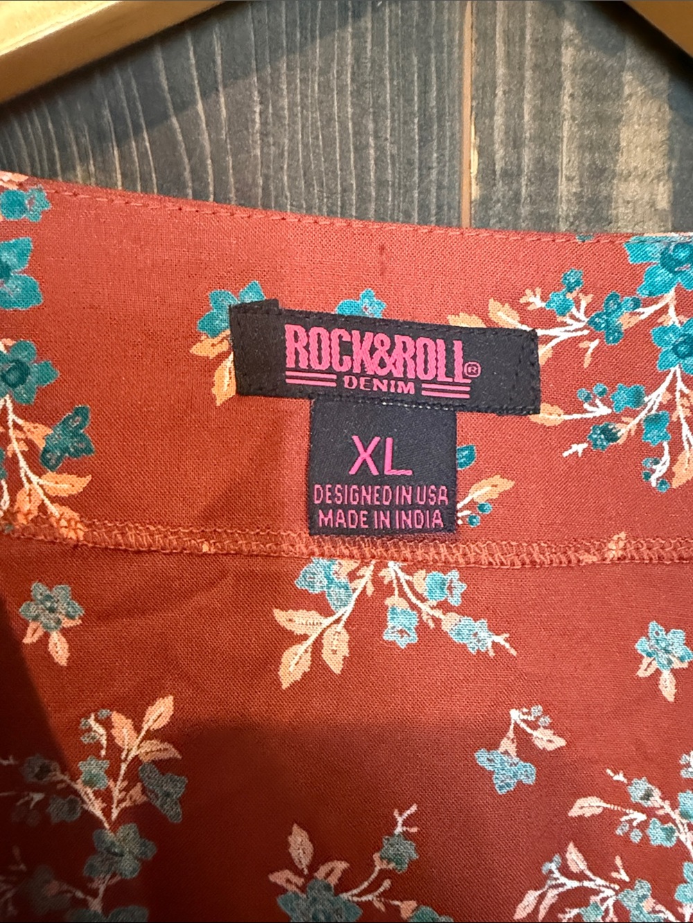 Women’s Floral Tiered Cardigan - Rust Red - Picture 2 of 5